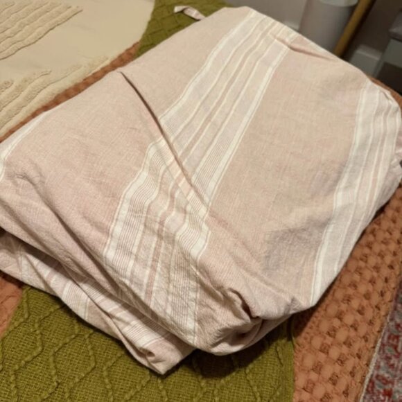 King Sized 100% Cotton Duvet Cover - Light Pink / Dusty rose - Picture 3 of 5